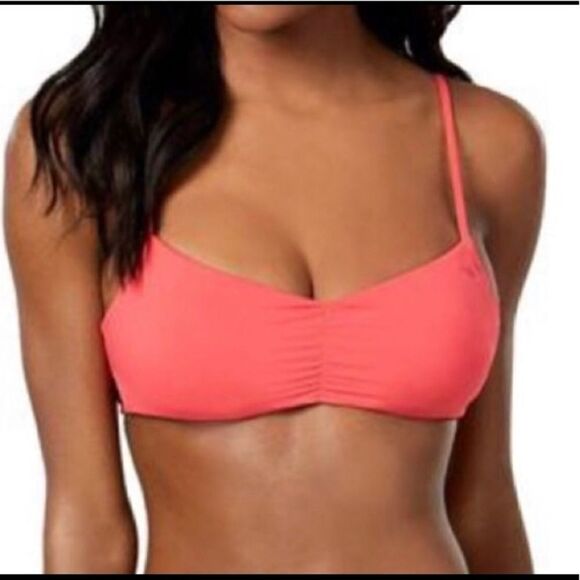 ROXY coral bikini top. NWT - Picture 2 of 8